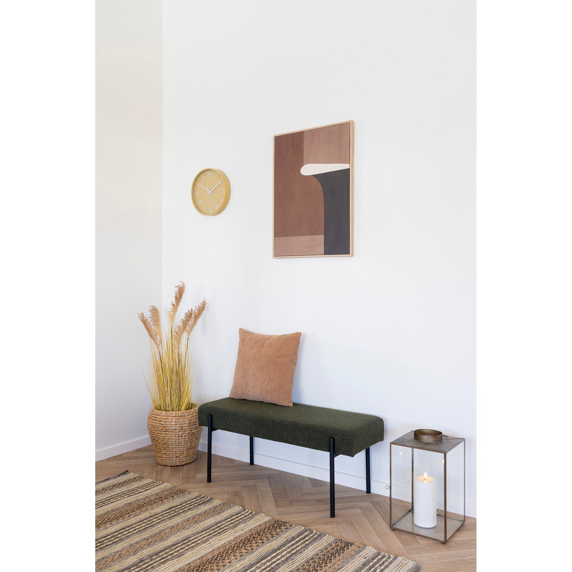 Rosolini Wall Clock - Wall clock, ocher, silent movement ø30 cm