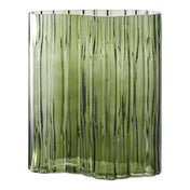 Vase - Vase, glass, smoked green 21x12x26,5 cm