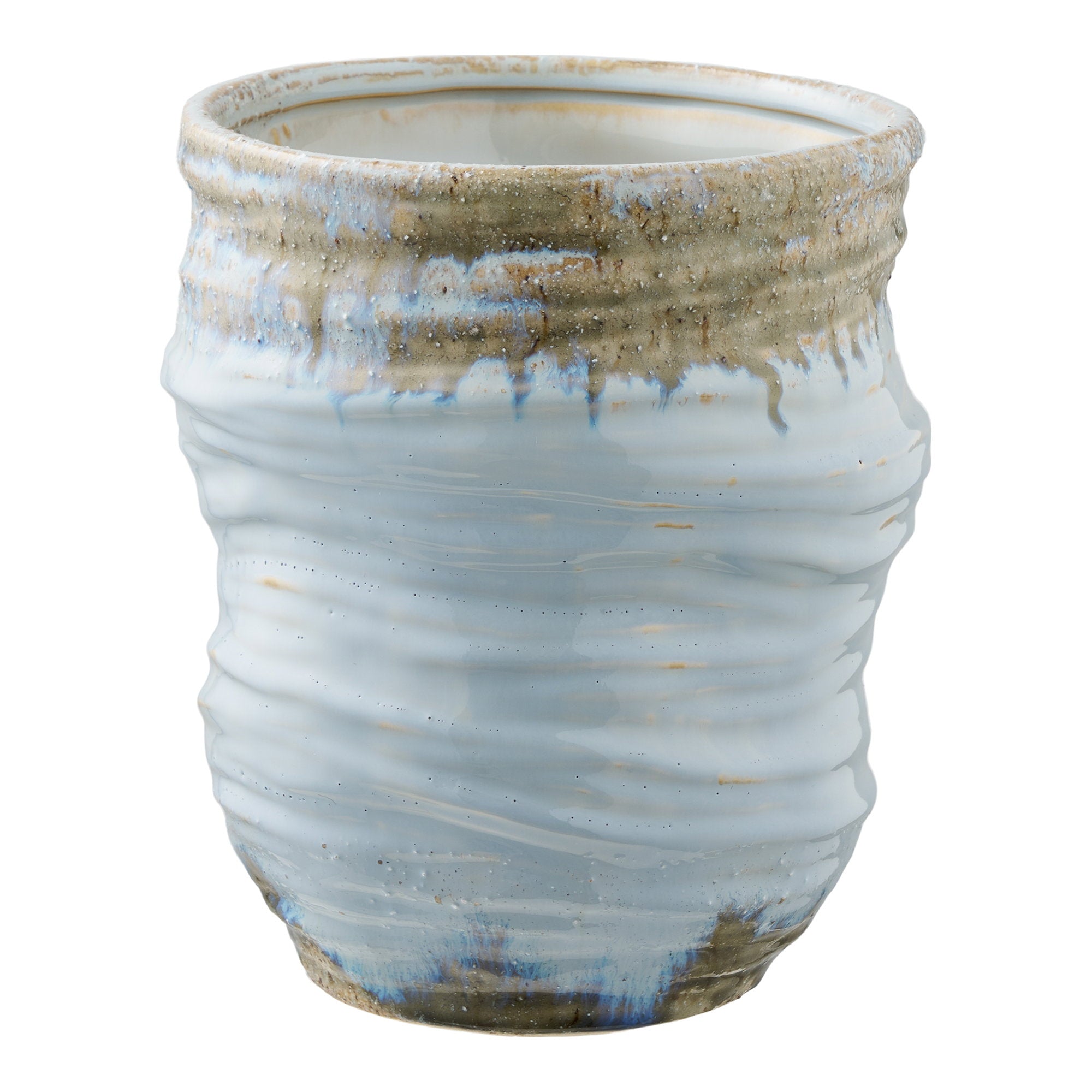 Vase - Vase, ceramic, light blue ø19,5x22,5
