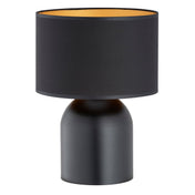 Elira black gold steel table lamp